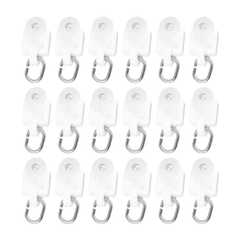 

50PCS Curtain Rolle Curtain Rail Accessories Mute Hook Track Pulley Ball Hook Roller Decorative Curtains Accessories Home Decor