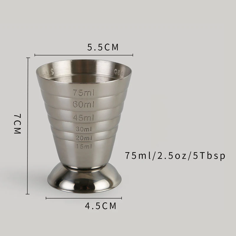 Creative 3 In 1 Stainless Steel Measuring Cup Cocktail Tools Bar Jigger Cup Practical Tbsp Measure Unit Making Mixed Drinks LA86 - Цвет: Серебристый