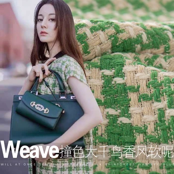 

Spring Autumn New 150cm Wide 100%cotton Houndstooth Tweed Fabric for Women Coat Diy Sewing Free Shipping Fancy Suiting Sale Hot