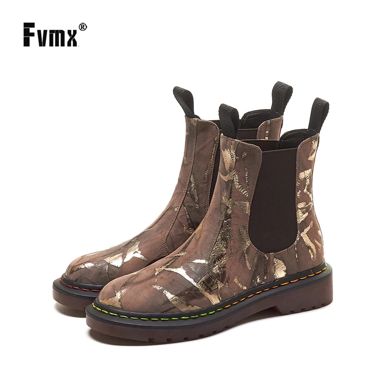 FVMX 2020 Новая женская модная водонепроницаемая обувь в стиле ретро удобные слипоны