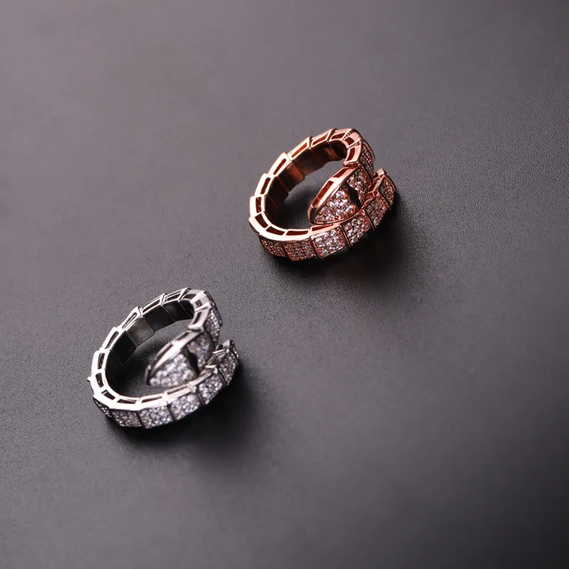 

Bulgarian Fashion Big Snake Ring Ring Original 1:1 Engraving, Male Ring Female Ring Gold Ring Silver Ring Jewelry Gift With Logo