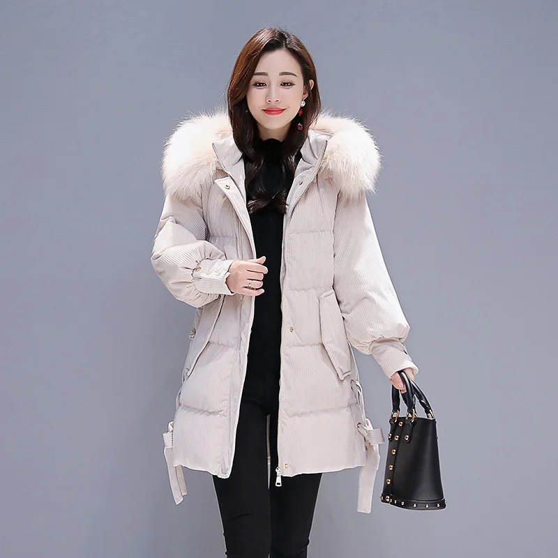

2018 Winter Ylfs8591 with High Imitation Fur Collar Women's Fashion Hooded Cotton-padded Clothes Entity