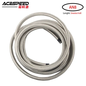 

AN8 5meter/roll Braided Teflon Oil Line Fuel Hose Oil Gasoline Brake Line Hose For Racing Motorcycle Teflon Hose