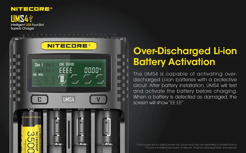 LCD Display NITECORE UMS4 USB Charger (18)