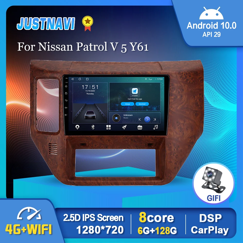 Автомагнитола 6G 128G для Nissan патруль V 5 Y61 2004-2021 автомобильный радиоприемник с