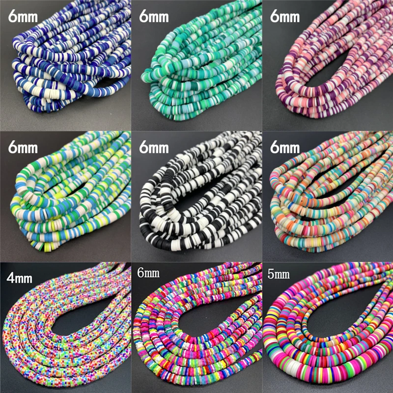 400pcs/Lot 3/4/5/6mm 16inch Round Slice Polymer Clay Beads For Jewelry Making DIY Handmade Charm Bracelet Necklace acrylic beads stone beads imitation pearl beads wood beads plastic beads acrylic craft beads abs beads resin beads metal beads rice beads
