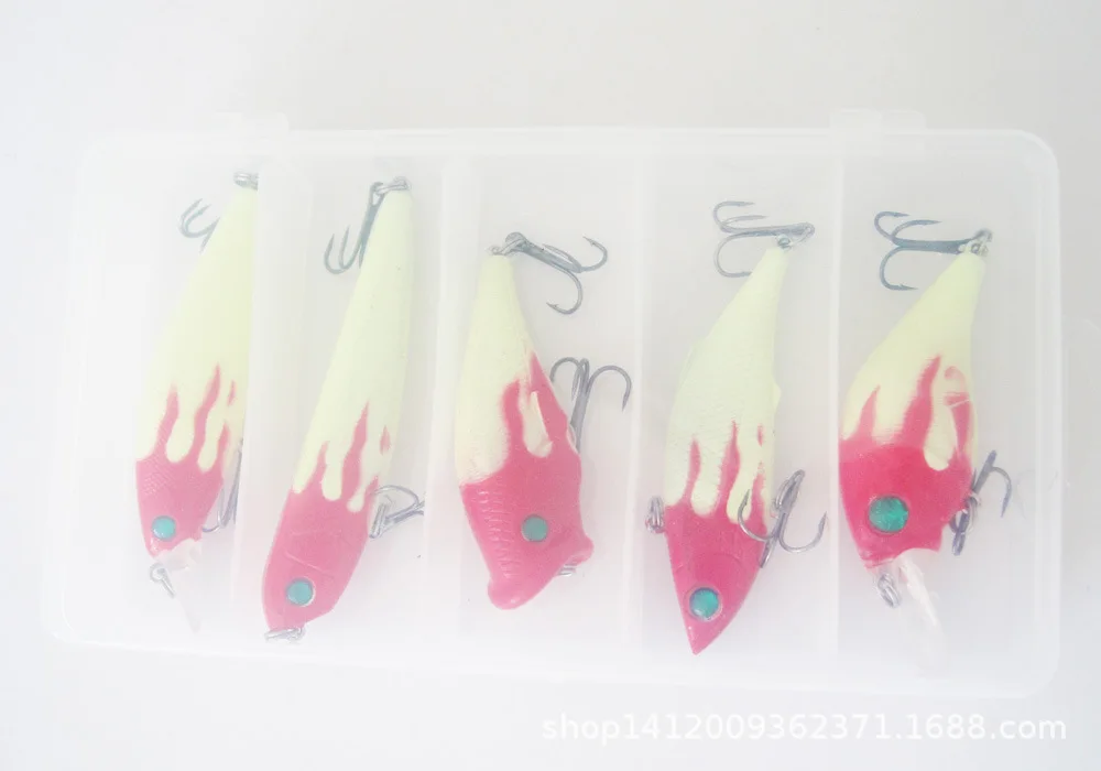 Приманка Mino Wave Climb Little Fat VIB Pencil, жесткая приманка, Ночной светильник, супернаживка с коробкой, набор наживок