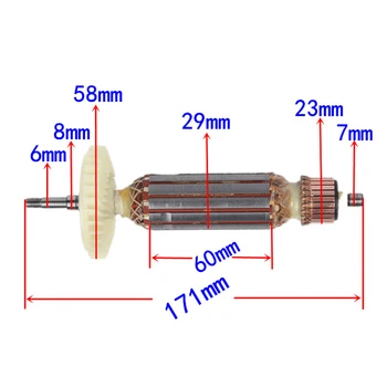 

AC220-240V Armature Rotor replacement for Worx WU800S Angle Grinder Rotor Stator Genuine Power Tool Parts