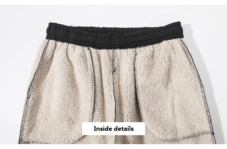 Утолщенные спортивные штаны Зимние мужские плюс бархатные мягкие брюки тонкие большие размеры теплые брюки однотонные трендовые спортивные джогги M-5XL Fletiter