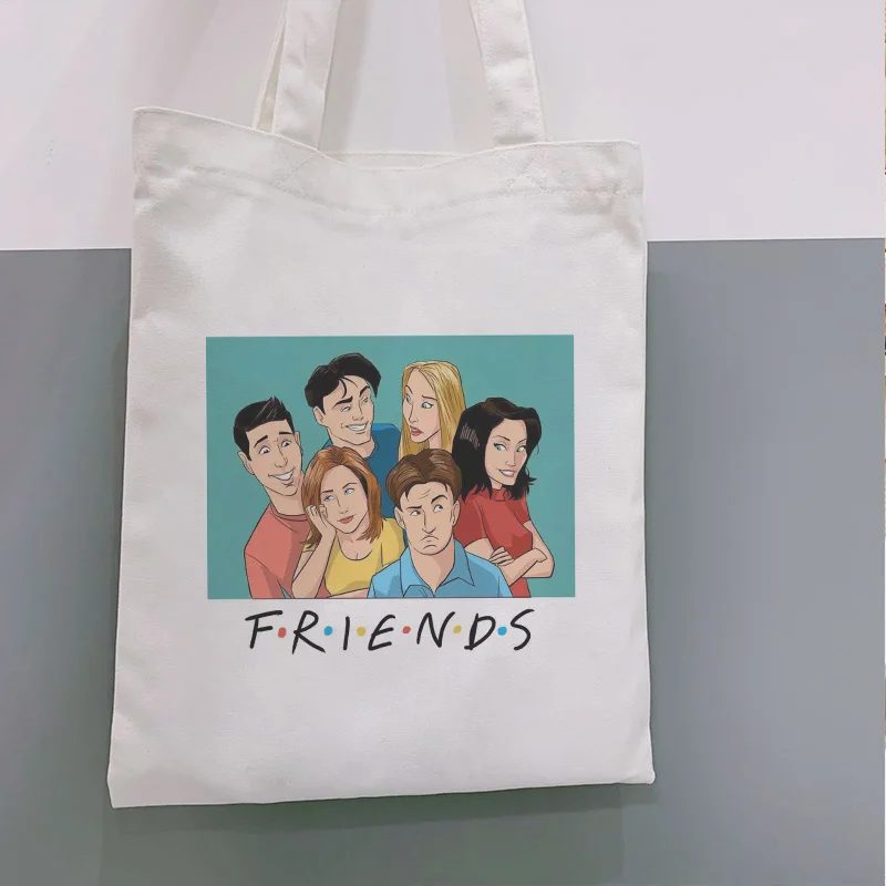 Сумка на одно плечо Friends TV Show сумка для покупок с персонажем из мультфильма
