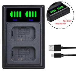 High-Capacity 2160mAh NP-FW50 Rechargeable Li-ion Battery with LED Dual Charger (1 charger)
