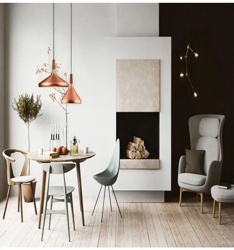 Nordic Retro Pendant Lights Modern Led Pendant Lamps Copper Hanglamp Aluminum luminaria for living room kitchen light fixtures