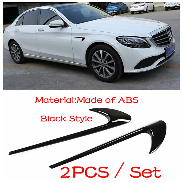 1pair Universal Car Side Fender Sticker Fender Side Wing Air Vent Cover  Trim For Benz W203 W204 W205 W177