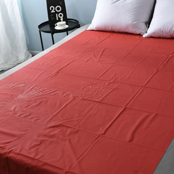 

Oil-Proof Waterproof Mattress Cover Hypoallergenic Soft Fitted Sheet Protector Cover Bed Bedding Home Red PVC Vinyl Material
