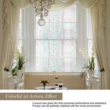 

Custom Size Window Film Recyclable Static Cling WIndow Cover Stone Line PVC Kitchen Balcony Bathroom Decor 40cmx100cm