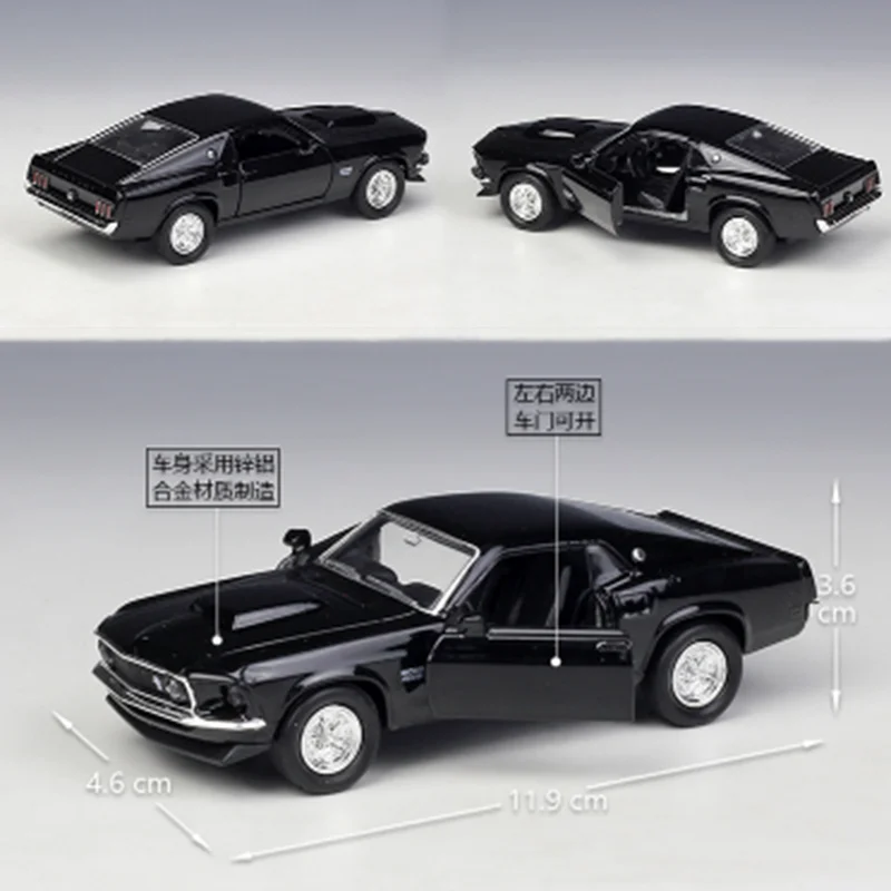 WELLY 1/36 Ford Mustang 1969 Ford Mustang Boss 429 металлические игрушки модель автомобиля литье под давлением модель автомобиля детская игрушка для подарка коллекция