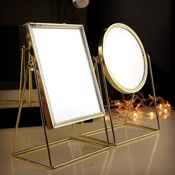 

Metal Decorative Mirror Lady Desktop Makeup Mirror Crafts Three-Dimensional Princess Mirror Home Decor Accessories