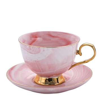 

Royal Luxury Coffee Cup Espresso Marble Tea Cups Saucer Sets Vintage Bone China Crockery Teacups Teacup Bardak Porcelain Cup E5