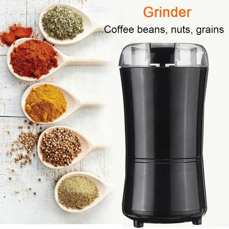 Günstig 1000W Elektrische Kaffeemühle Multifunktions Bohnen Gewürze Muttern Seed Schleifen Maschine Mini Leistungsstarke Küche Salz Pfeffer Schleifen Werkzeug