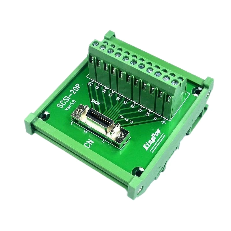 SCSI-20 Pin CN Тип Женский модуль плата клеммный блок разъем DIN рейку