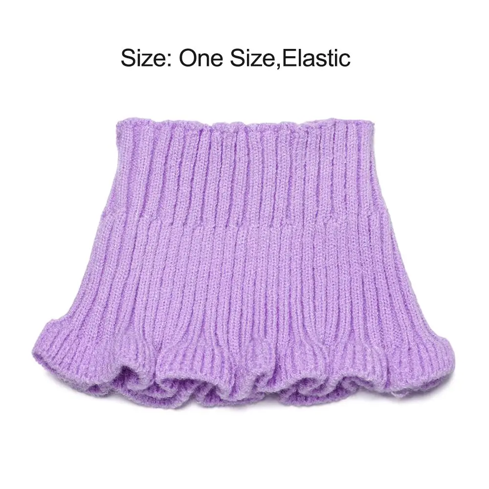 Fashion Detachable Turtleneck Neck Guard Knitted Fake Collar Scarf with Wooden Ears fake collar detachable collar shawl