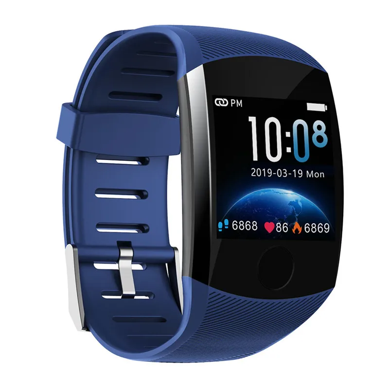 

Q11 Waterproof Smart Watch Fitness Bracelet Big Touch Screen OLED Message Heart Rate Time Smartband Activity Tracker Wristband