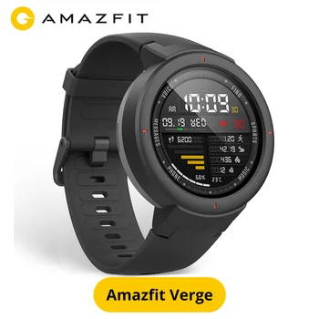 

Global Version Amazfit Verge Smartwatch GPS GLONASS Call Answer Smart Message Push Heart Rate Monitor for Android Phone iOS