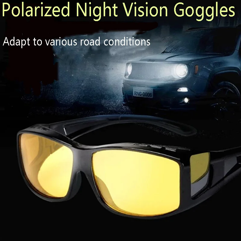New 2 Pack Polarized Car Night Vision Goggles Sunglasses Night Driver Driving Goggles Unisex UV400 Glasses Auto Parts