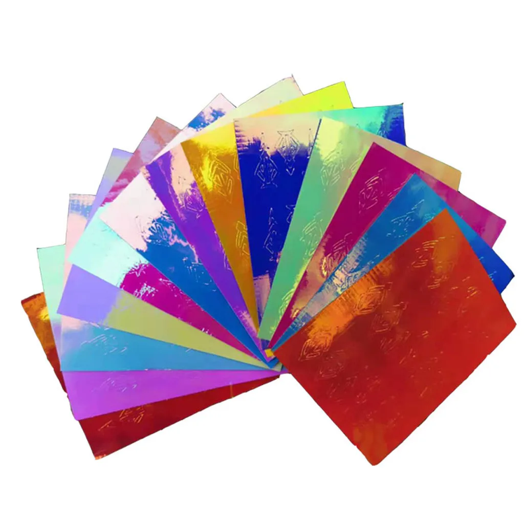 13PCS Nail Art Stickers Decoration Geometric Reflections Tape Adhesive Foils DIY Decoration Laser Nail Art Decal Sticker