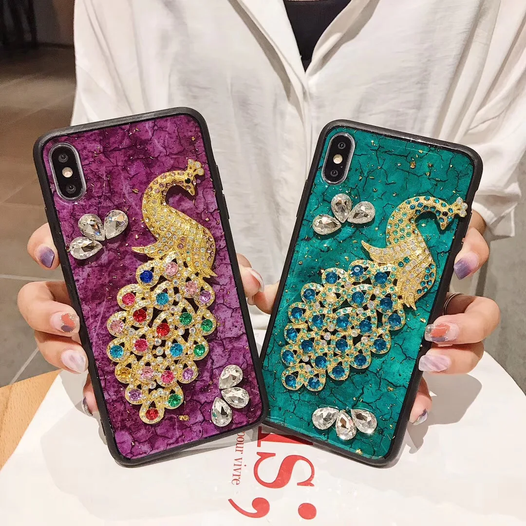 Алмаз Павлин чехол для huawei Коврики 20 Lite P30 P20 Lite рro Y6 Y7 Y9 P Smart Honor 20 10i 8X 8A 9X Nova 5 Pro 5i 3i крышка