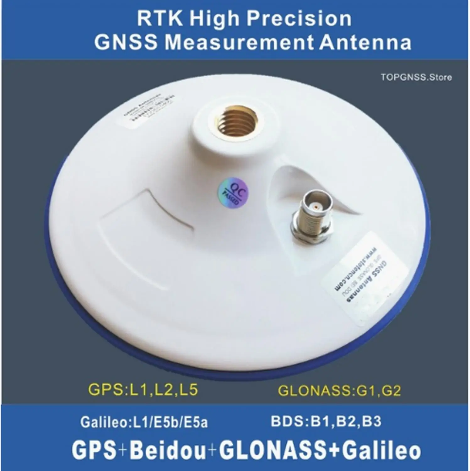 Matsutec HA-019 высокоточная RTK GNSS антенна ZED-F9P gps антенна CORS Антенна TNC 3,3-18 V с высоким коэффициентом усиления GNSS gps GLON