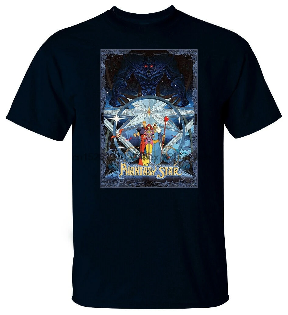 Anime Phantasy Star Video Game Dtg Print Poster t Shirt Men's Top Tee Casual Style T-Shirt |