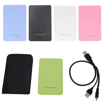 

4 Colors 2.5 Inch SATA Hard Drive HD Enclosure For Hard Drive Disk USB 2.0 HDD Portable Case Portable Compatible Portable Hard D
