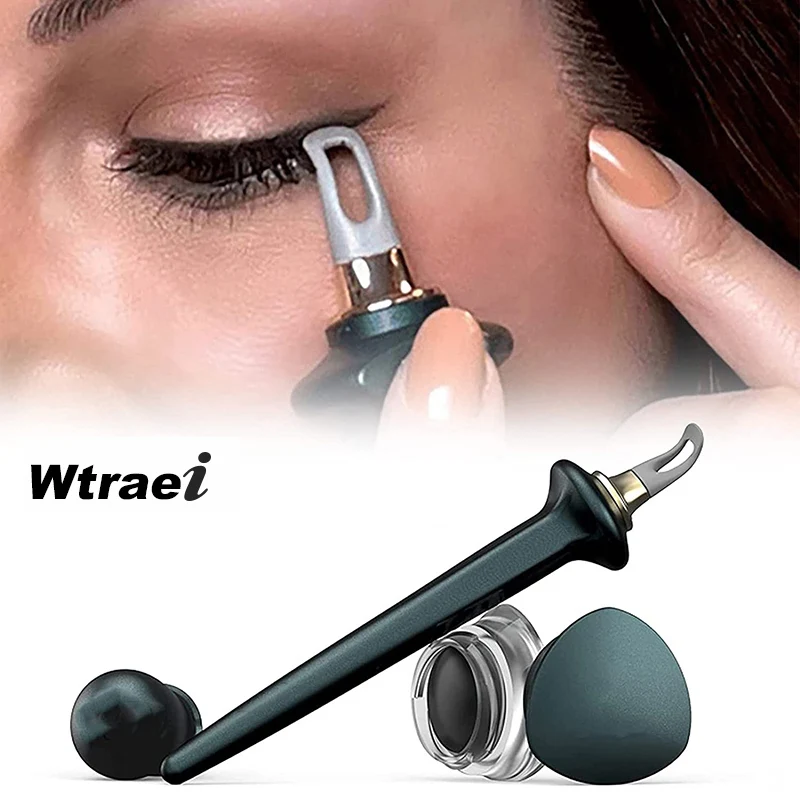 Easy No Skip Eyeliner Guide Tool Reusable Silicone Eyeliner Brush