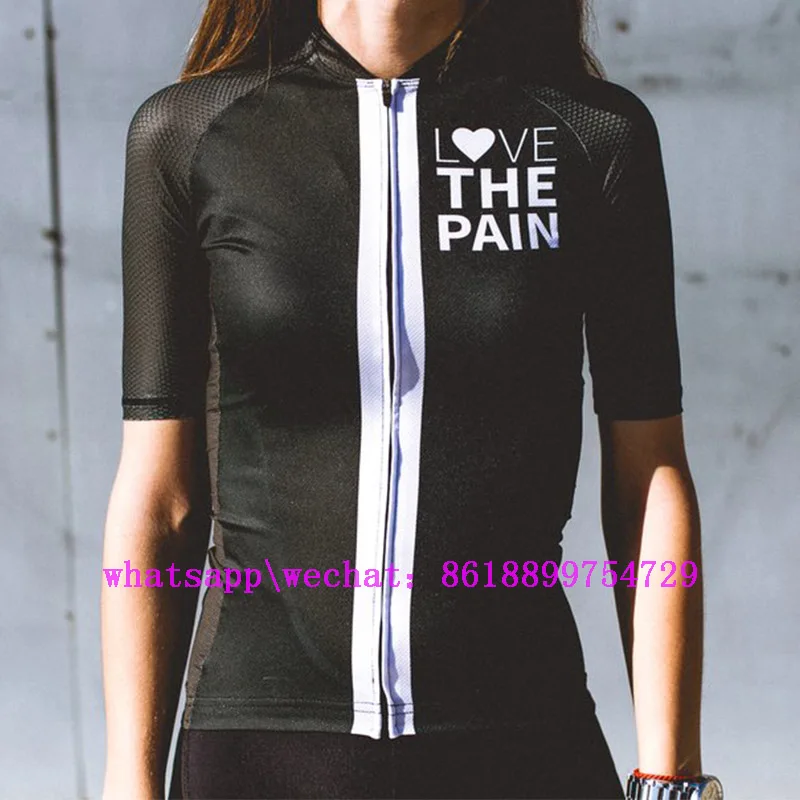 jersey Велосипедная рубашка love the pain для женщин, велосипедная майка, Майо, mujer gear, uniforme, mallot, roupa, ciclismo feminina camiseta, США - Цвет: jersey