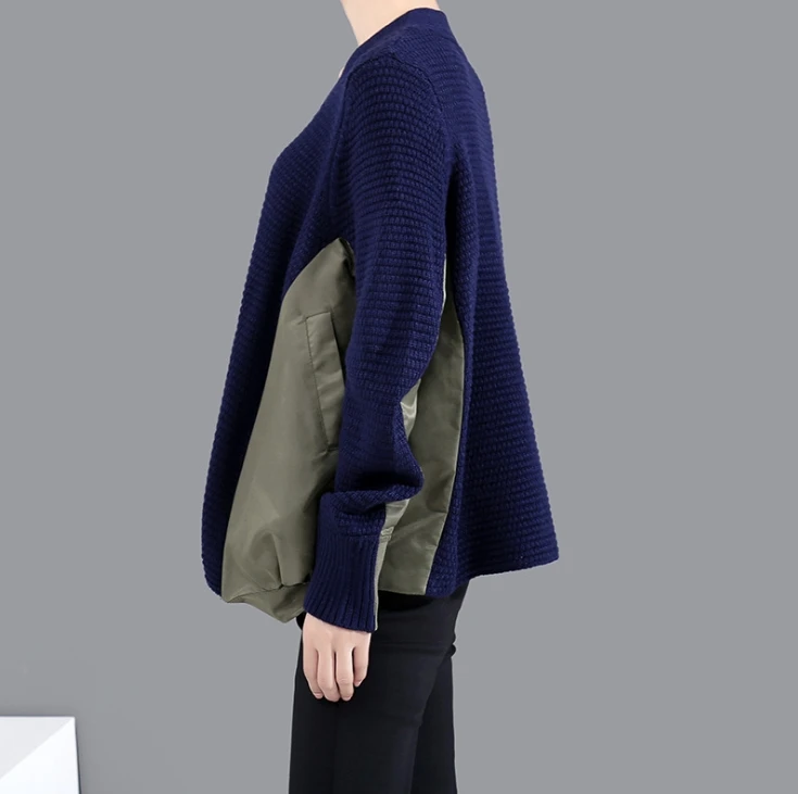 Luna2020 женский хороший весенний корейский женский топ с v-образным вырезом свитер куртка пуловер с длинными рукавами N070
