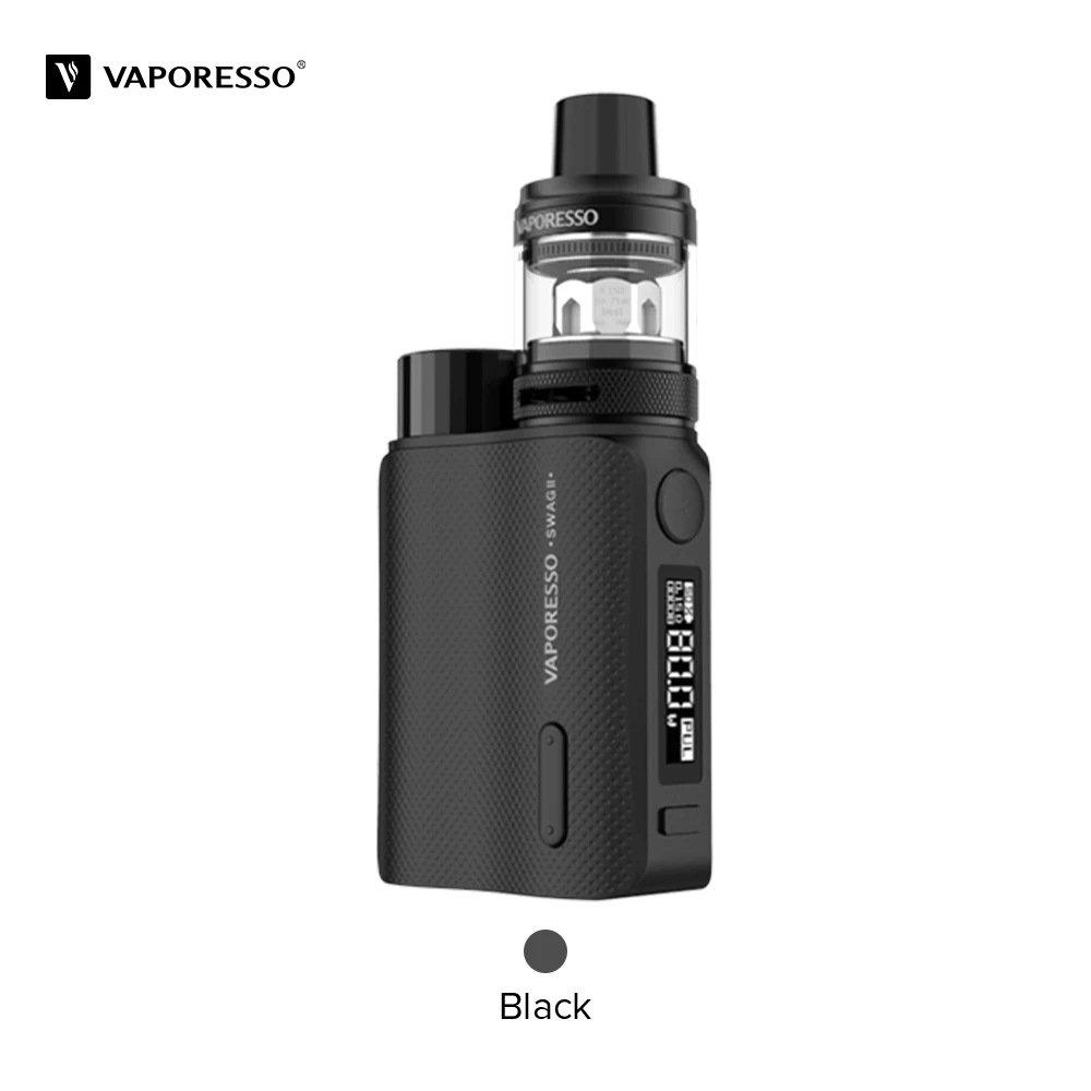 Черный Vaporesso Swag II комплект Электронная сигарета с 3,5 мл NRG ПЭ бак Vape распылитель GT4 в сеточку катушка VS Vaporesso Swag - Цвет: Черный