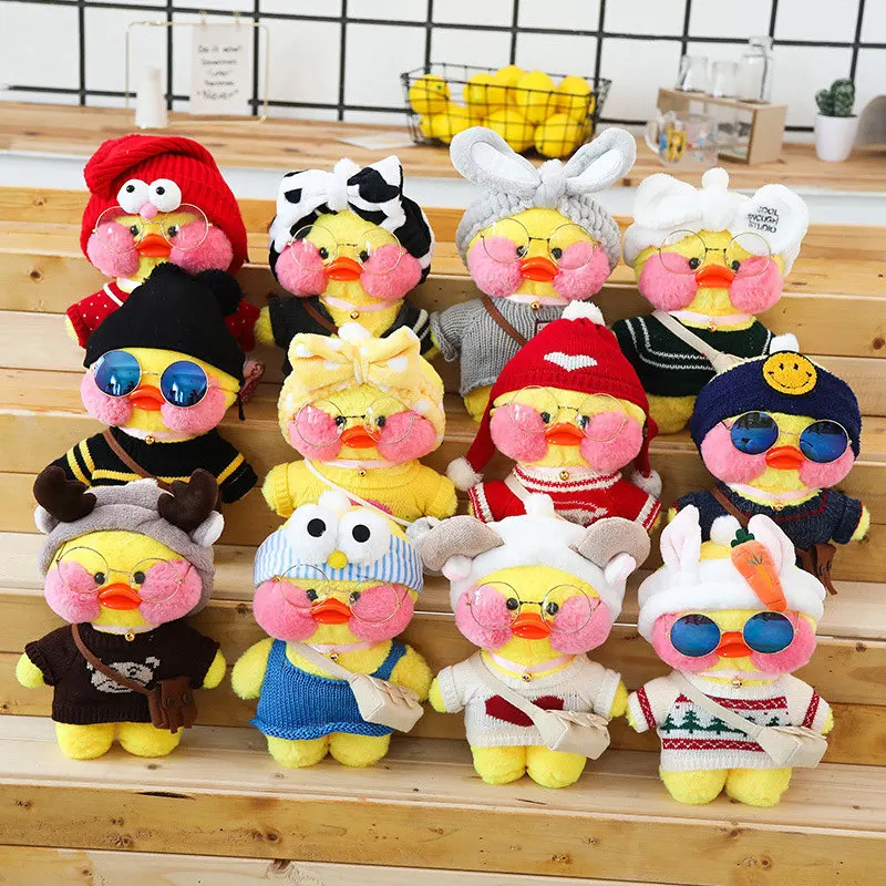 Lalafanfan Mimi Yellow Duck Kostüm Plüschtier Gefüllte Puppe Kinder Geschenk NEU 