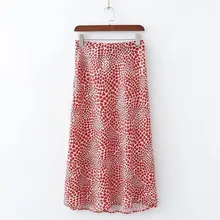 Летняя женская Милая ромашка, длинные юбки с принтом, Корейская юбка макси с высокой талией, женская повседневная юбка с принтом