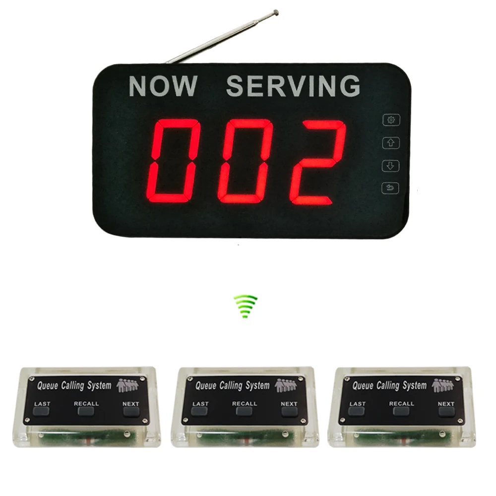 

1 Screen 3 Buzzers Operator Service and Customer Number Professional Simple Manage Queue System