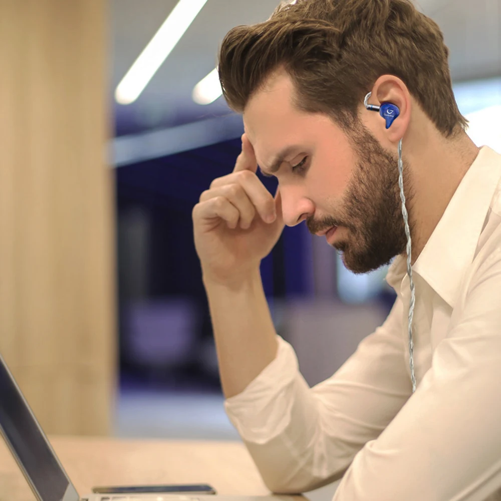 Наушники вкладыши GuideRay сбалансированные Hi Fi наушники с 16 ядрами в оплетке