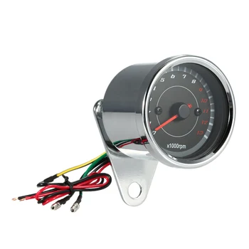 

LED Motorcycle Tachometer DC 12V Universal Meter LED Backlight 13K RPM Shift For Honda Yamaha Suzuki Bobber Choppers Kawasaki