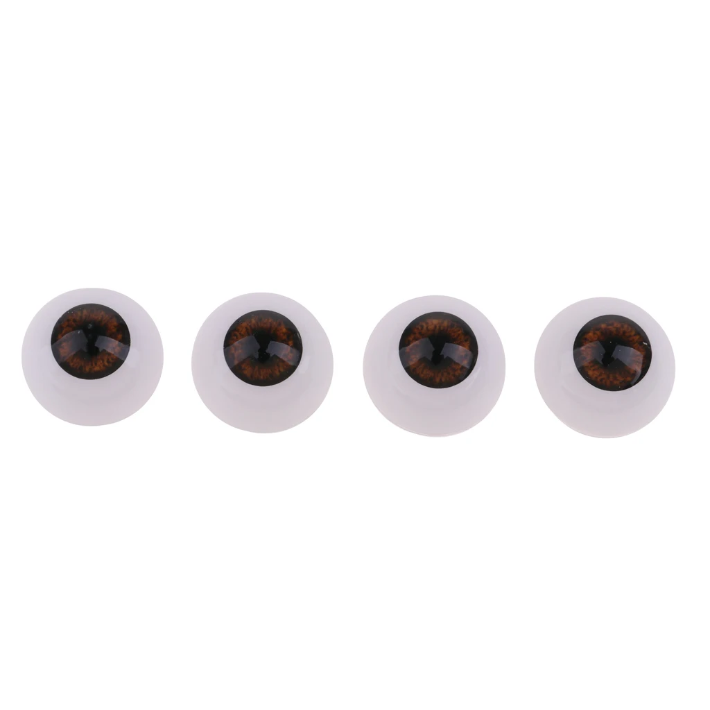 Baby Doll Dark Brown Iris Eye 20mm Acrylic Eyeballs for Reborn Girl Boy Doll Bear Mask Toy Halloween Props