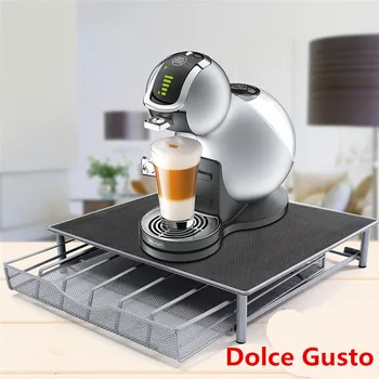 

24Pcs Suit for Dolce Gusto Capsules Metal Capsule Coffee Pod Holder Rack Capsule Storage Drawers Organizer Coffeeware Sets