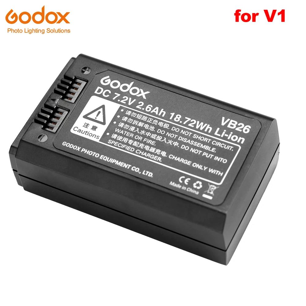 Godox VB26 пластин Speedlight с аккумуляторная батарея для уличной вспышки Godox V1 серии V1C V1N V1S V1O V1F V1P светодиодная вспышка Speedlite