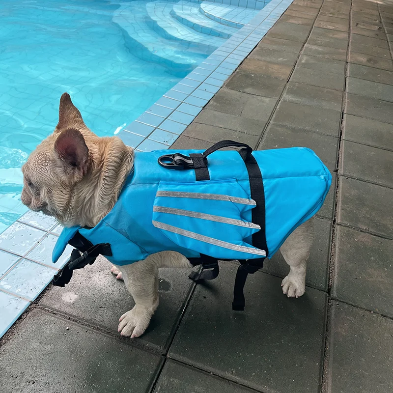 Reflective Dog Life Jacket Dog Swimming Suit French Bulldog