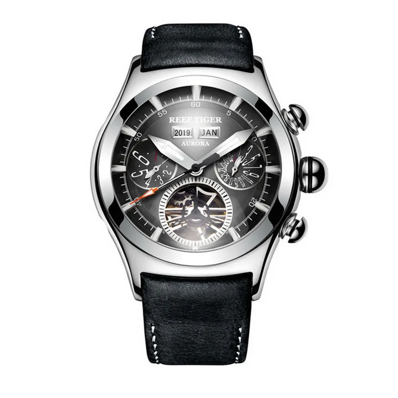 Мужские наручные часы, мужские автоматические часы Reef Tiger, мужские Роскошные водонепроницаемые механические наручные часы, спортивные мужские часы RGA7503 - Цвет: watch men p4