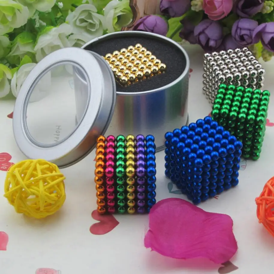 wholesale Magnet Metal Balls 5mm 216pcs/set Magnetic stick Building Blocks Construction Designer Creative Educational Toys Kids