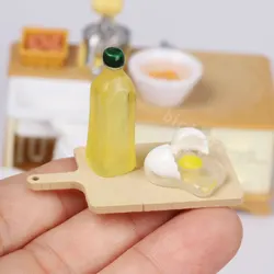 Mini bol à œufs et sac à farine pour poupée Barbie, à rouler, accessoires de cuisine miniatures, modèle de nourriture jouets pour poupée 1/12 