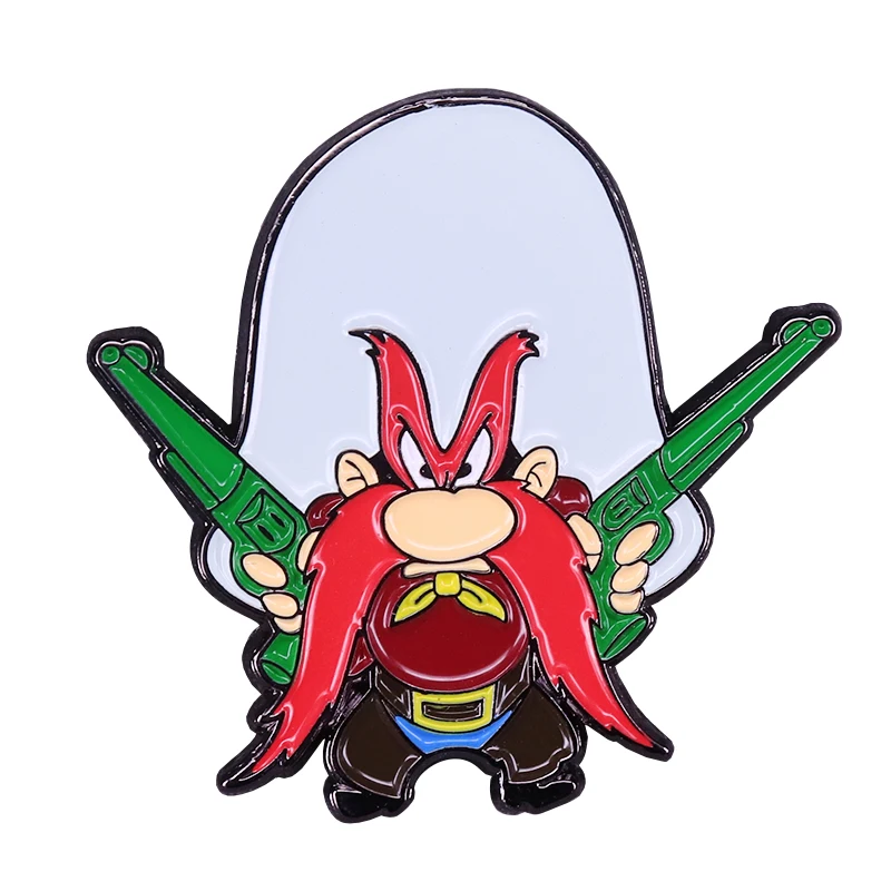 

Yosemite Sam enamel pin Looney Tunes cartoon character retro memorabilia